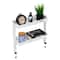 Mind Reader 2-Tier Desk Organizer with Clamp, Accessory Shelf for Office or Gaming, Office, Metal, White
